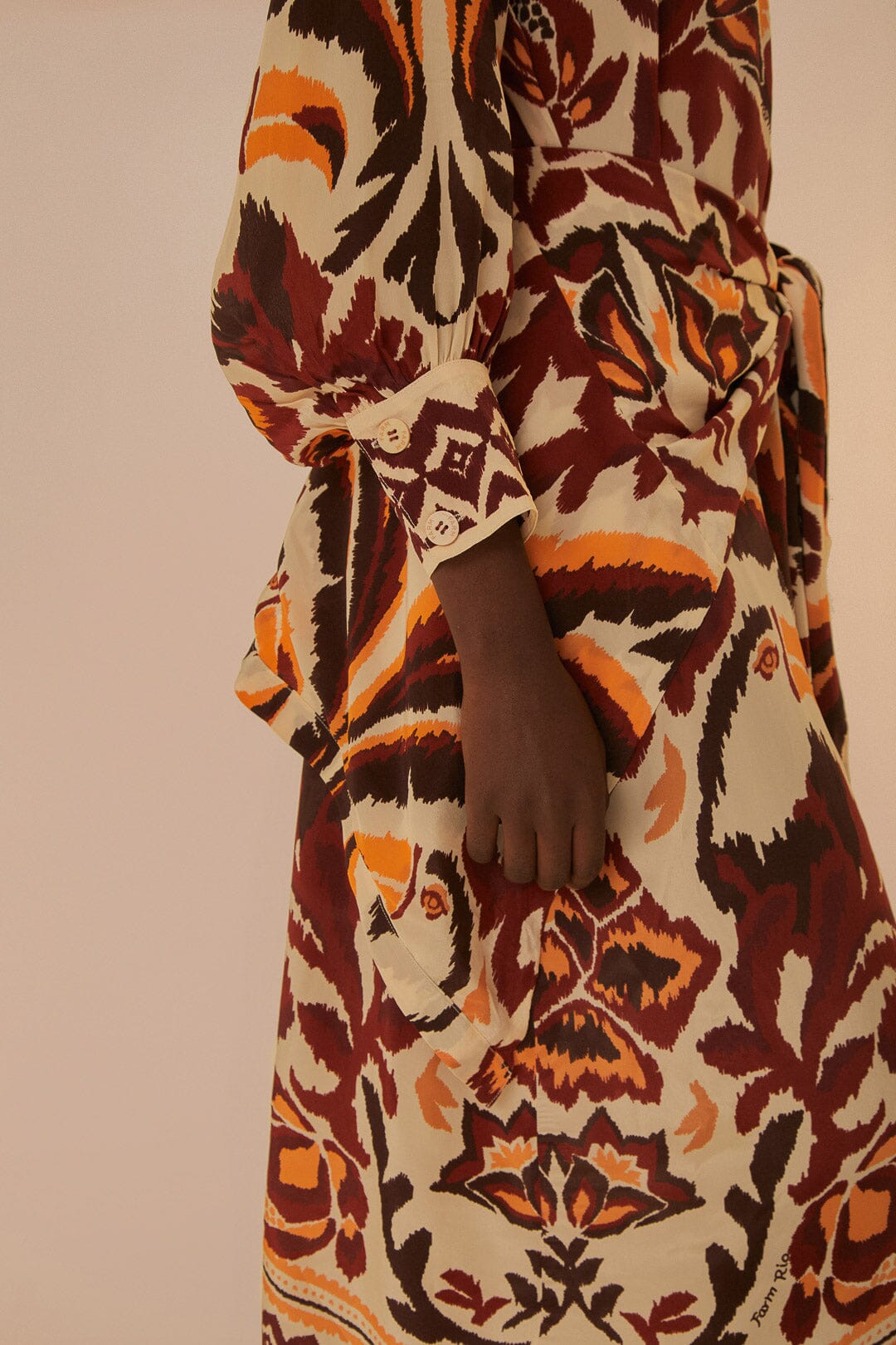 Robe midi Toucans Scarf - Rouge