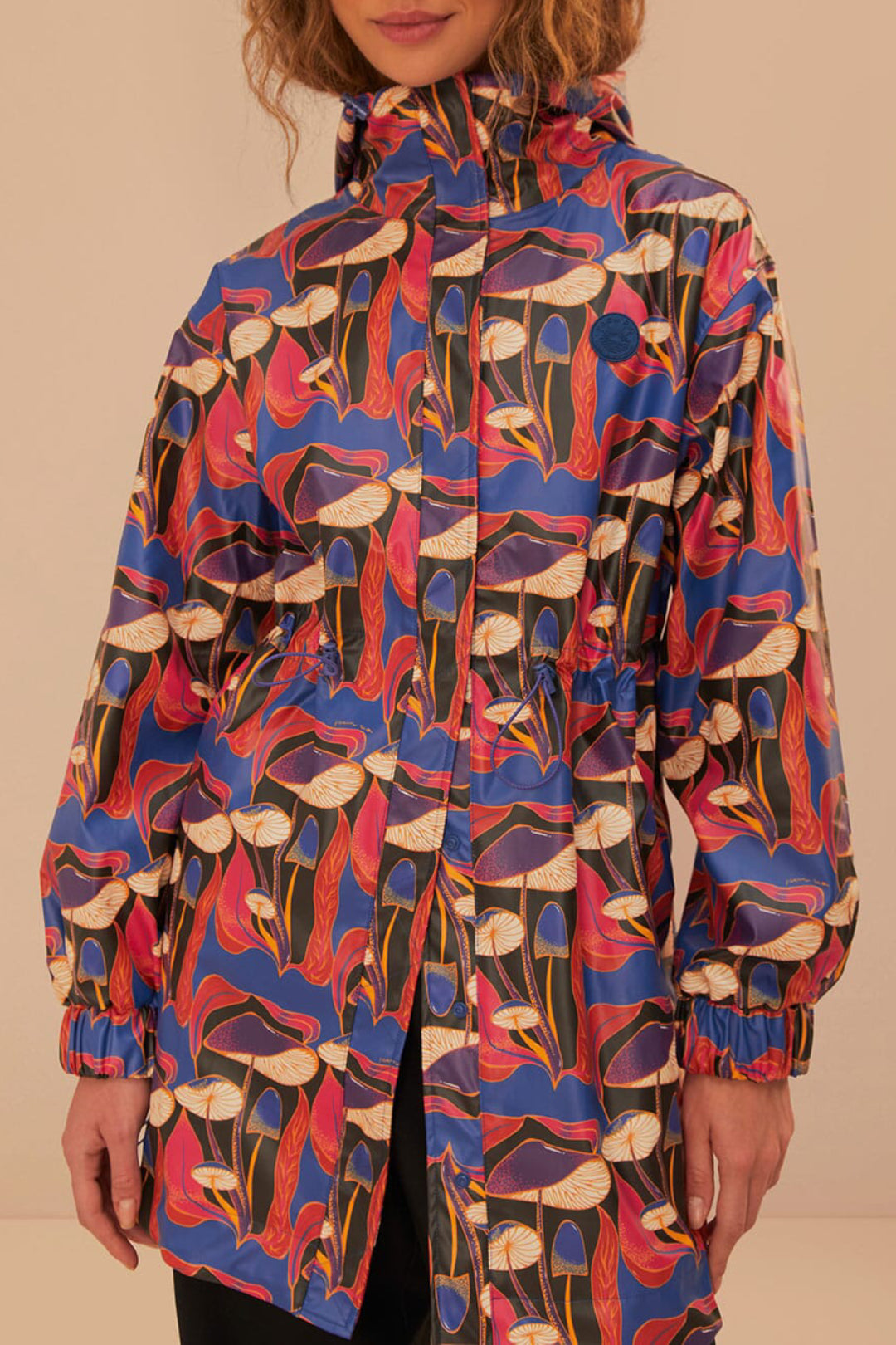 Imperméable court Mushrooms sauvages - Rouge