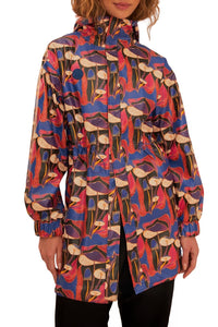 Imperméable court Mushrooms sauvages - Rouge