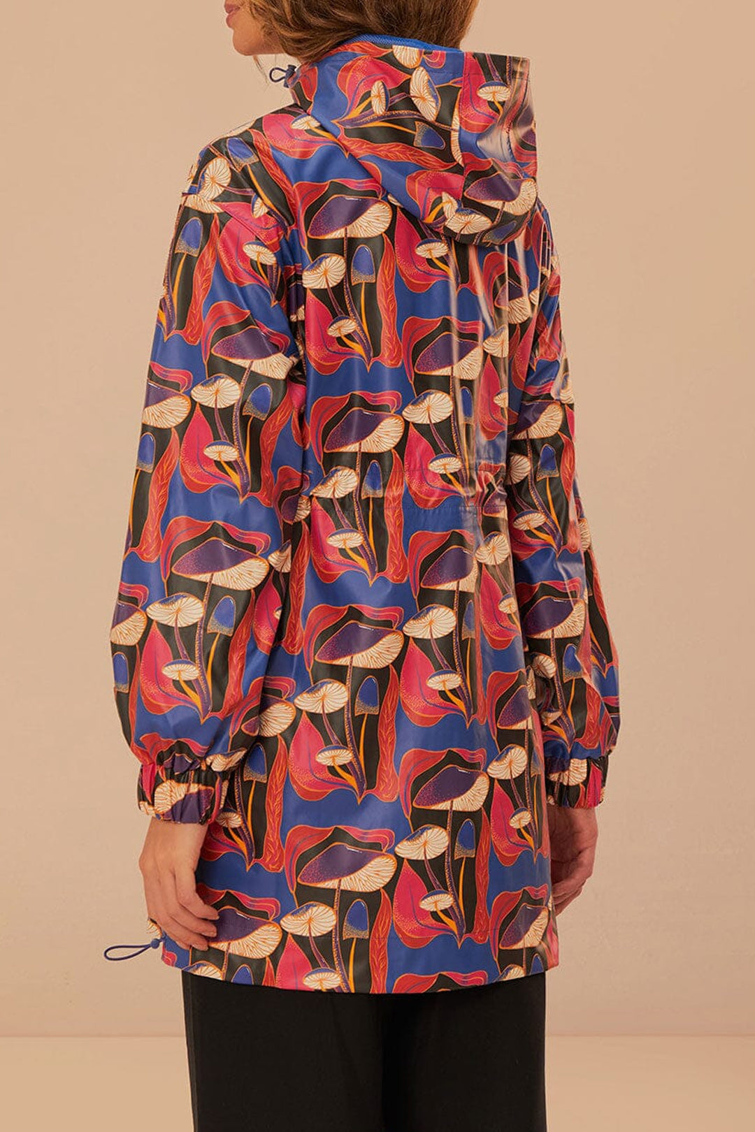 Imperméable court Mushrooms sauvages - Rouge