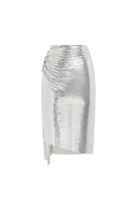 Jupe pailletée et asymétrique - Silver
