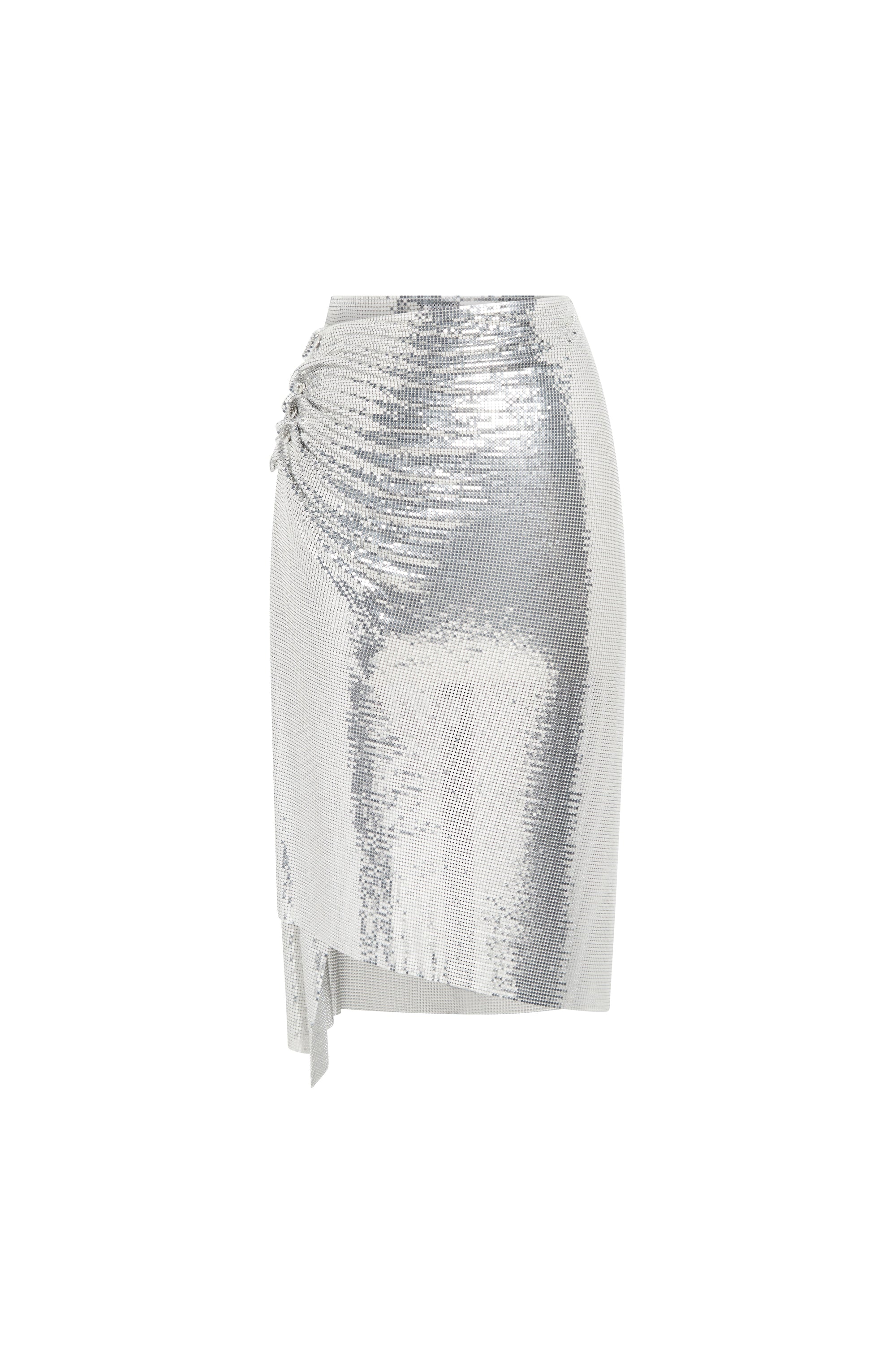 Jupe pailletée et asymétrique - Silver