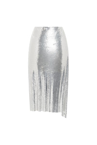 Jupe pailletée et asymétrique - Silver