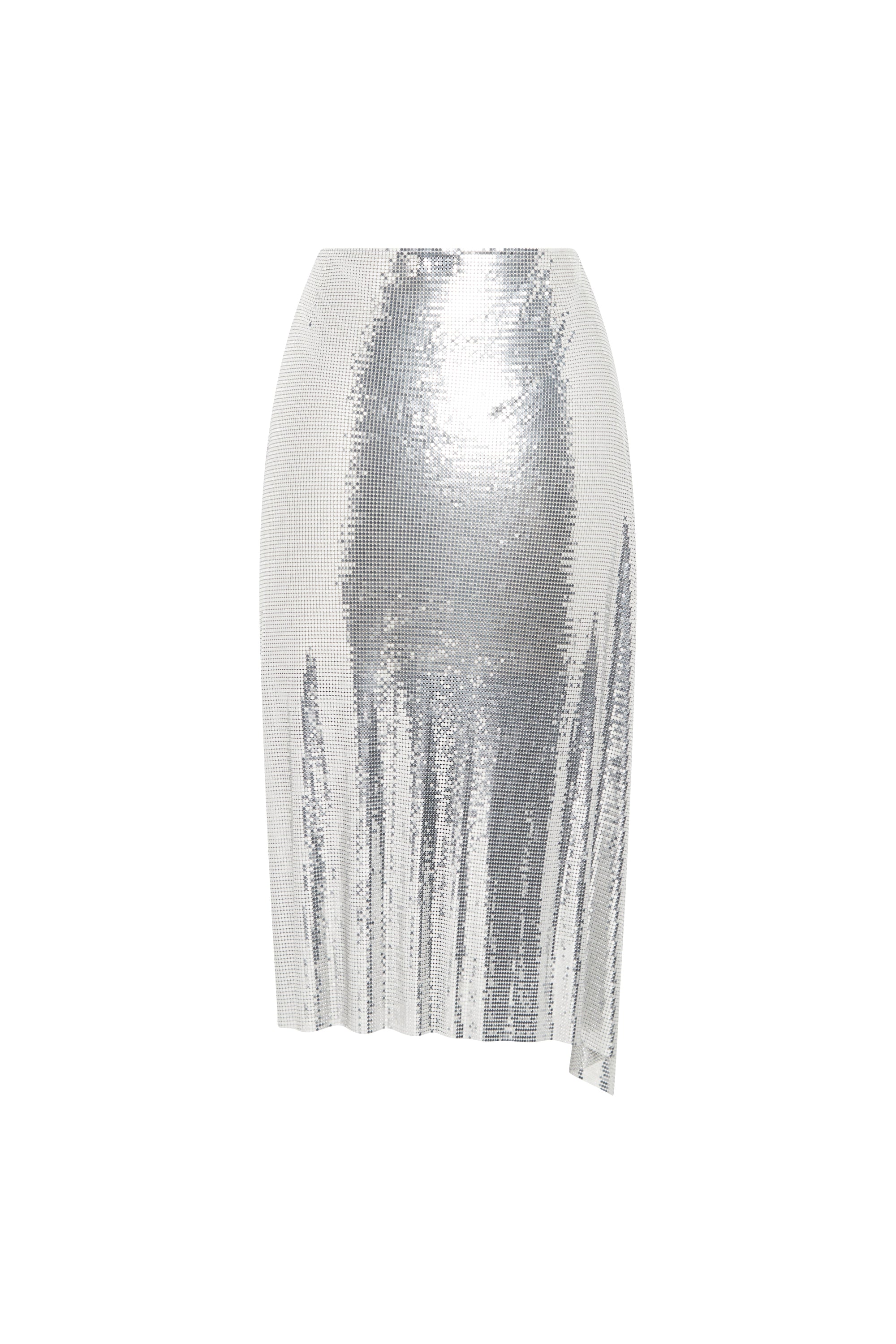 Jupe pailletée et asymétrique - Silver