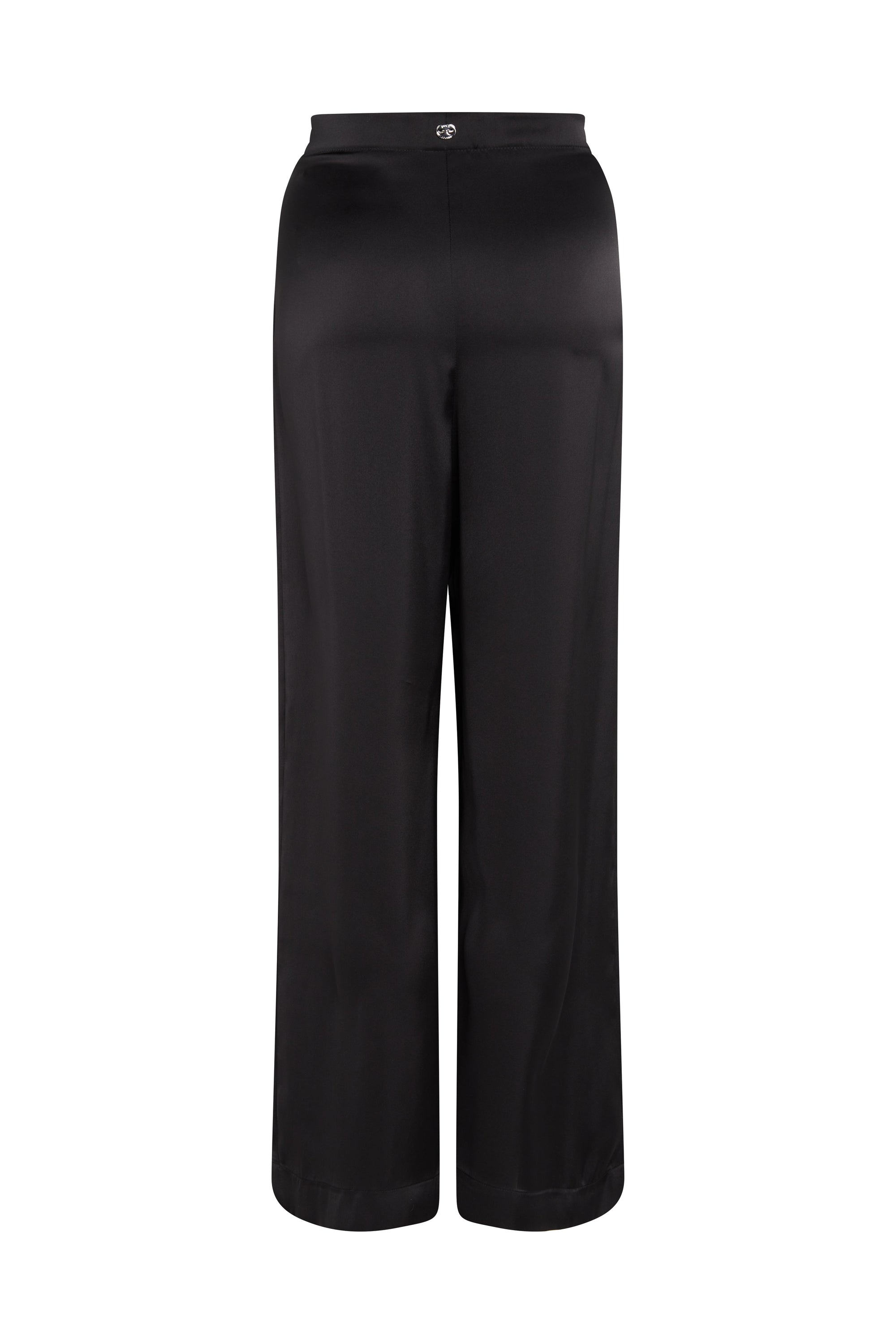 Pantalon évasé à ceinture élastique - Black