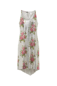 Robe brillante à fines bretelles - Silver Bouquet