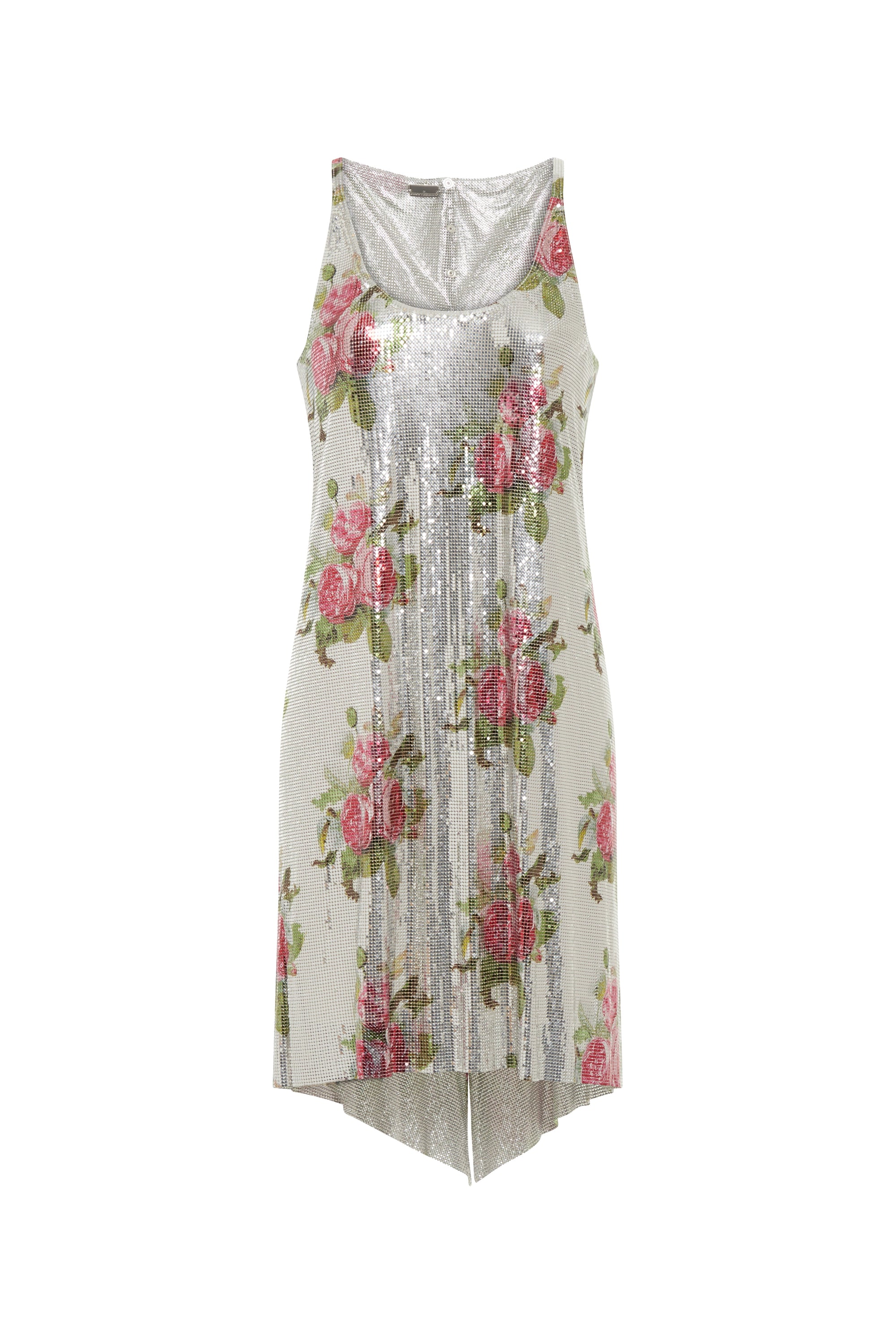 Robe brillante à fines bretelles - Silver Bouquet