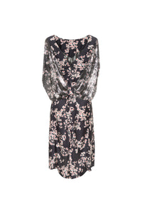 Robe pailletée à imprimé liberty - Black Sakura