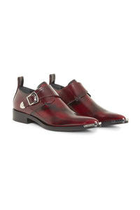 Chaussures derby Boucle en cuir - Burgundy