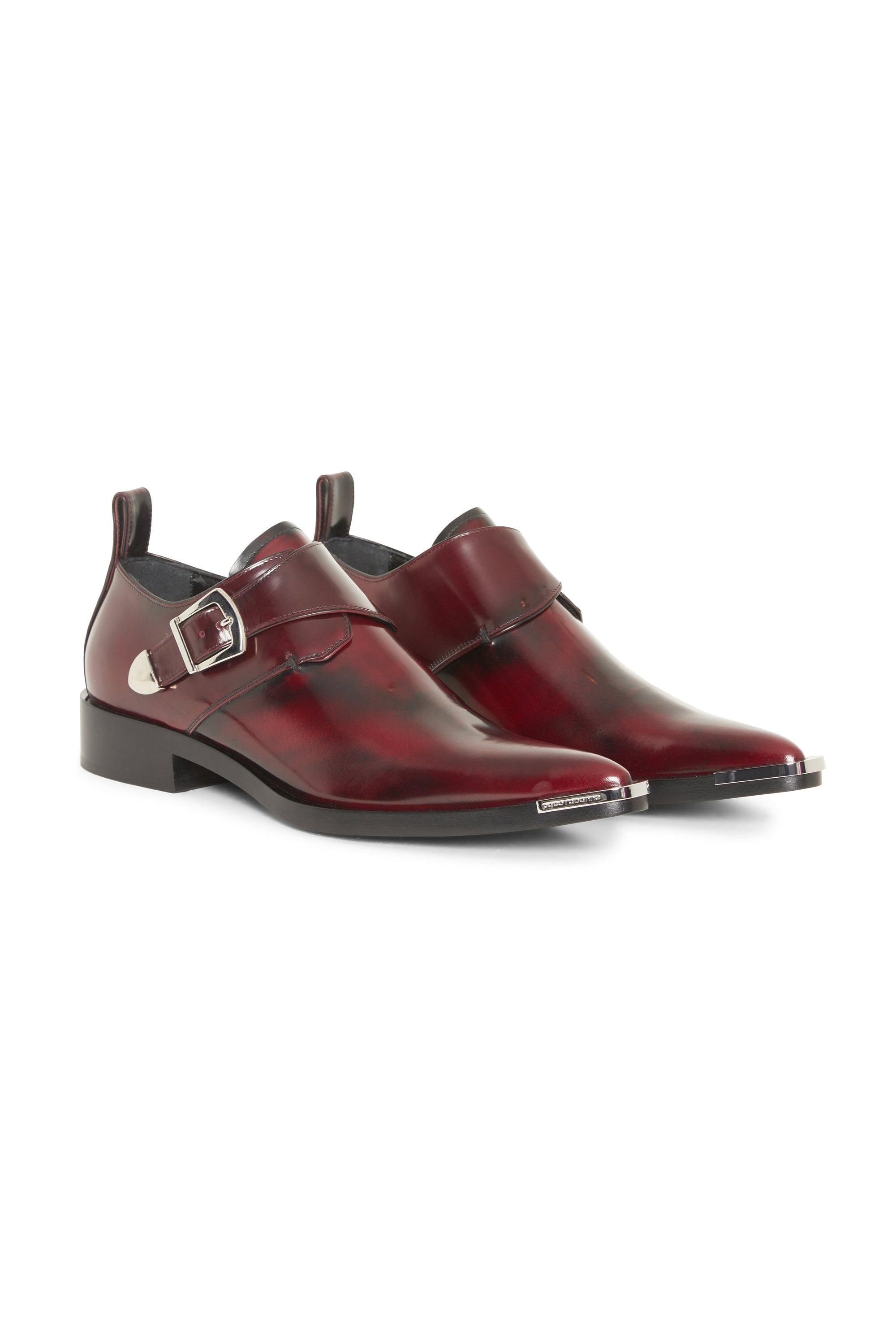 Chaussures derby Boucle en cuir - Burgundy
