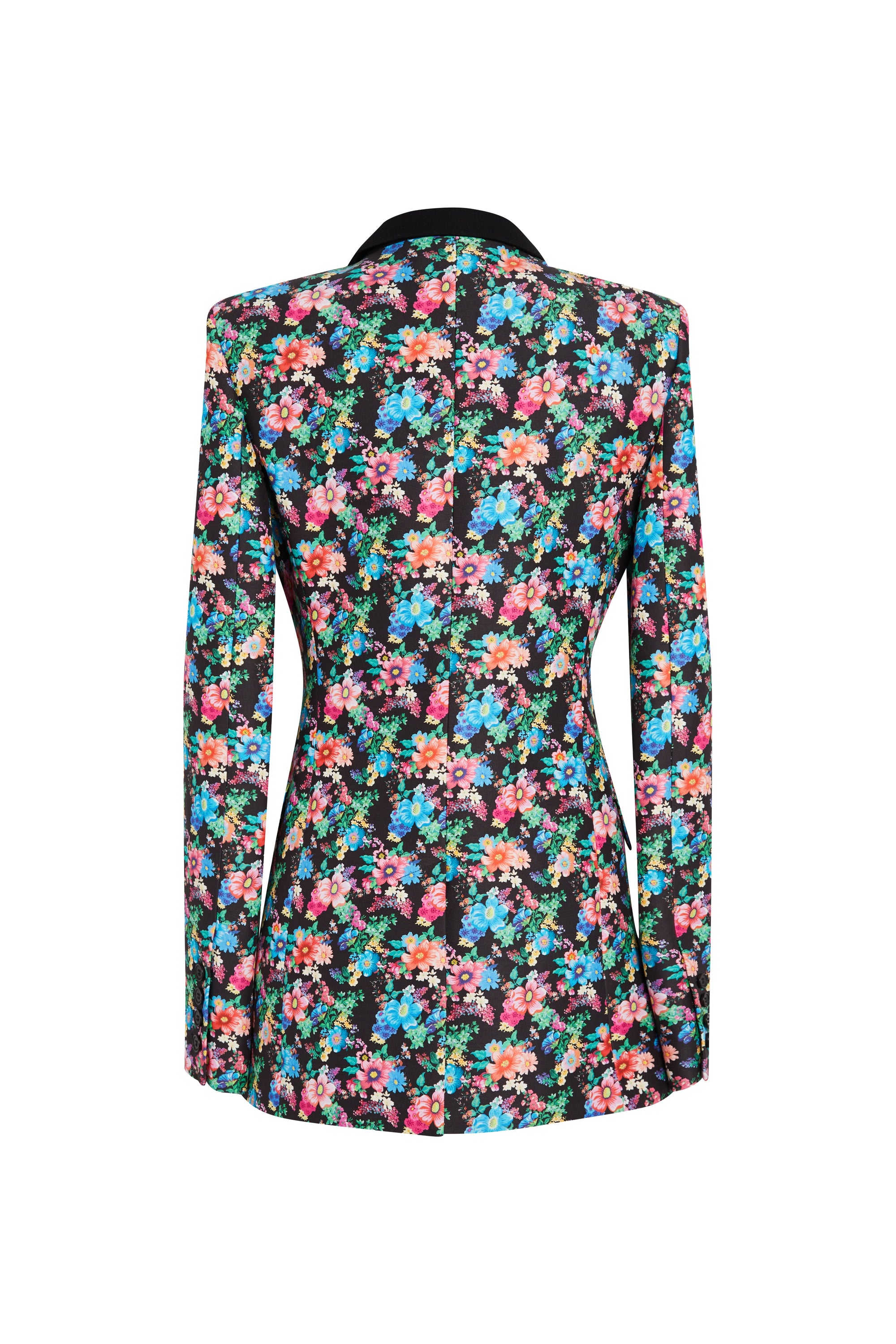 Veste blazer à imprimé liberty - Black Mecanic Flower