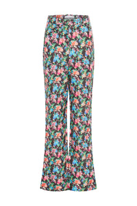 Pantalon ajusté à imprimé liberty - Black Mecanic Flower