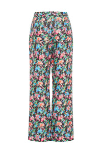 Pantalon ajusté à imprimé liberty - Black Mecanic Flower