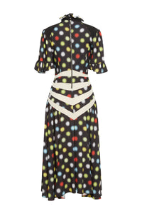 Robe longue à motif cœur - Black Spotlight