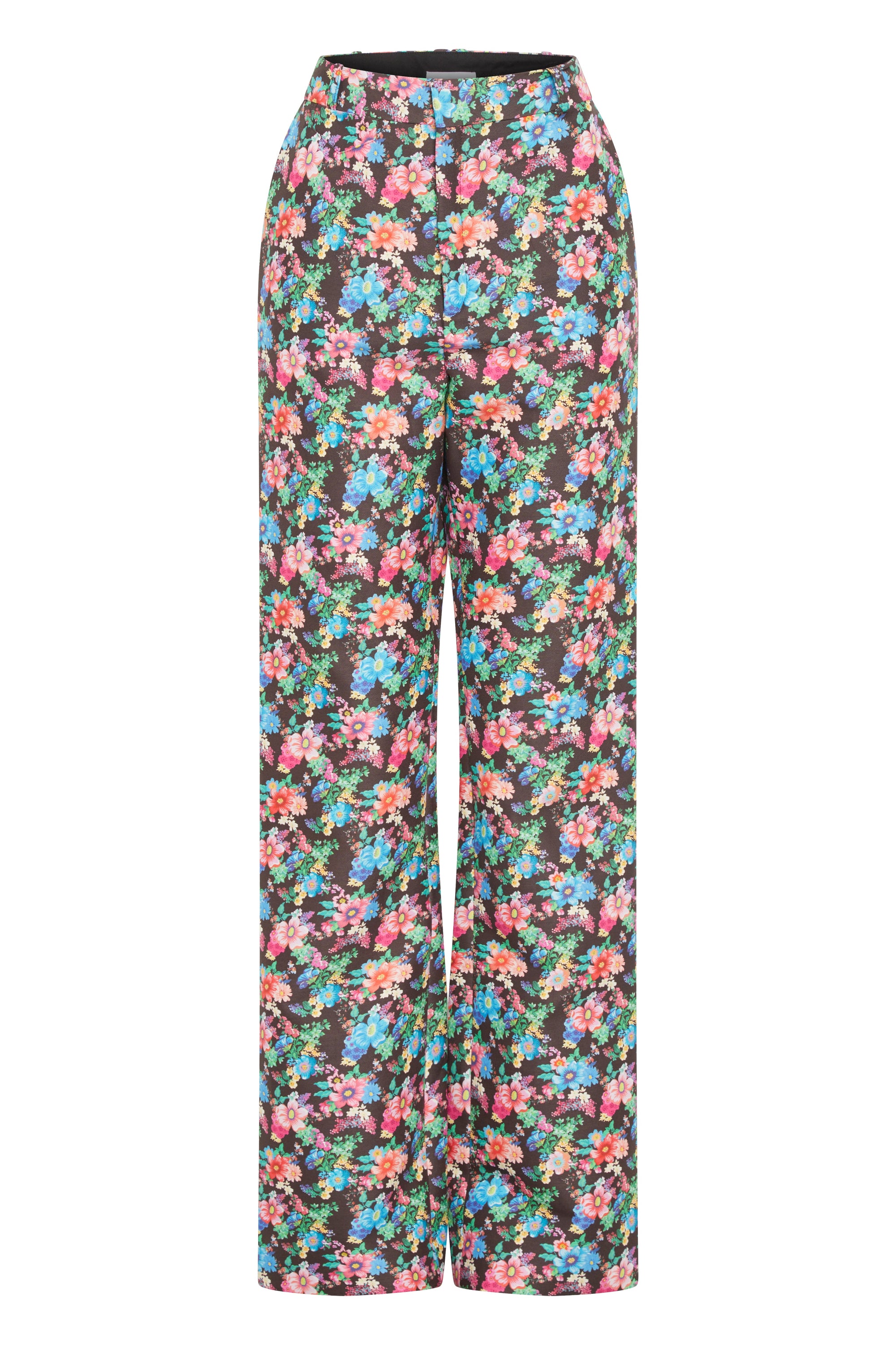 ZDOUBLON Pantalon à imprimé liberty - Black Mecanic Flower