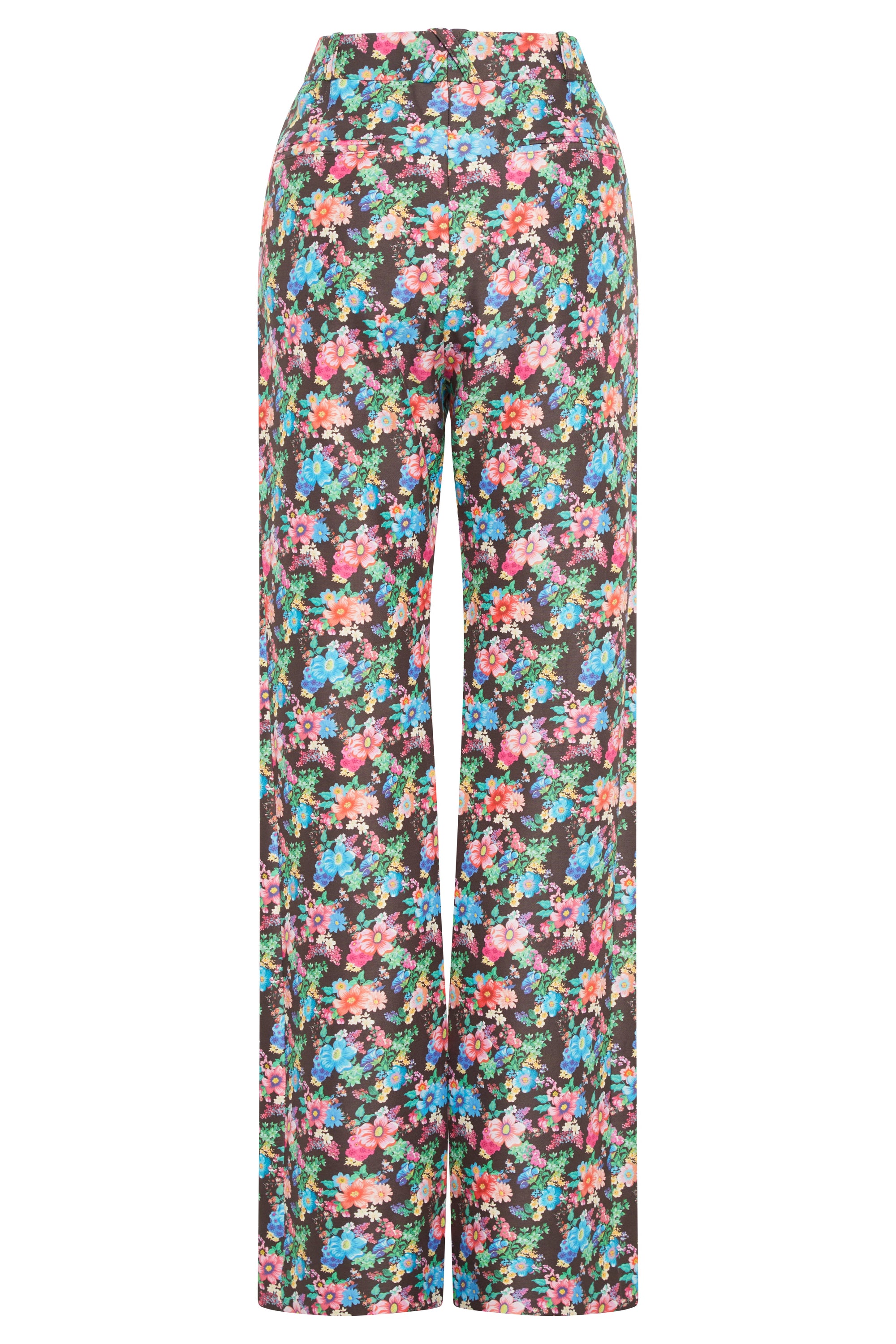 ZDOUBLON Pantalon à imprimé liberty - Black Mecanic Flower