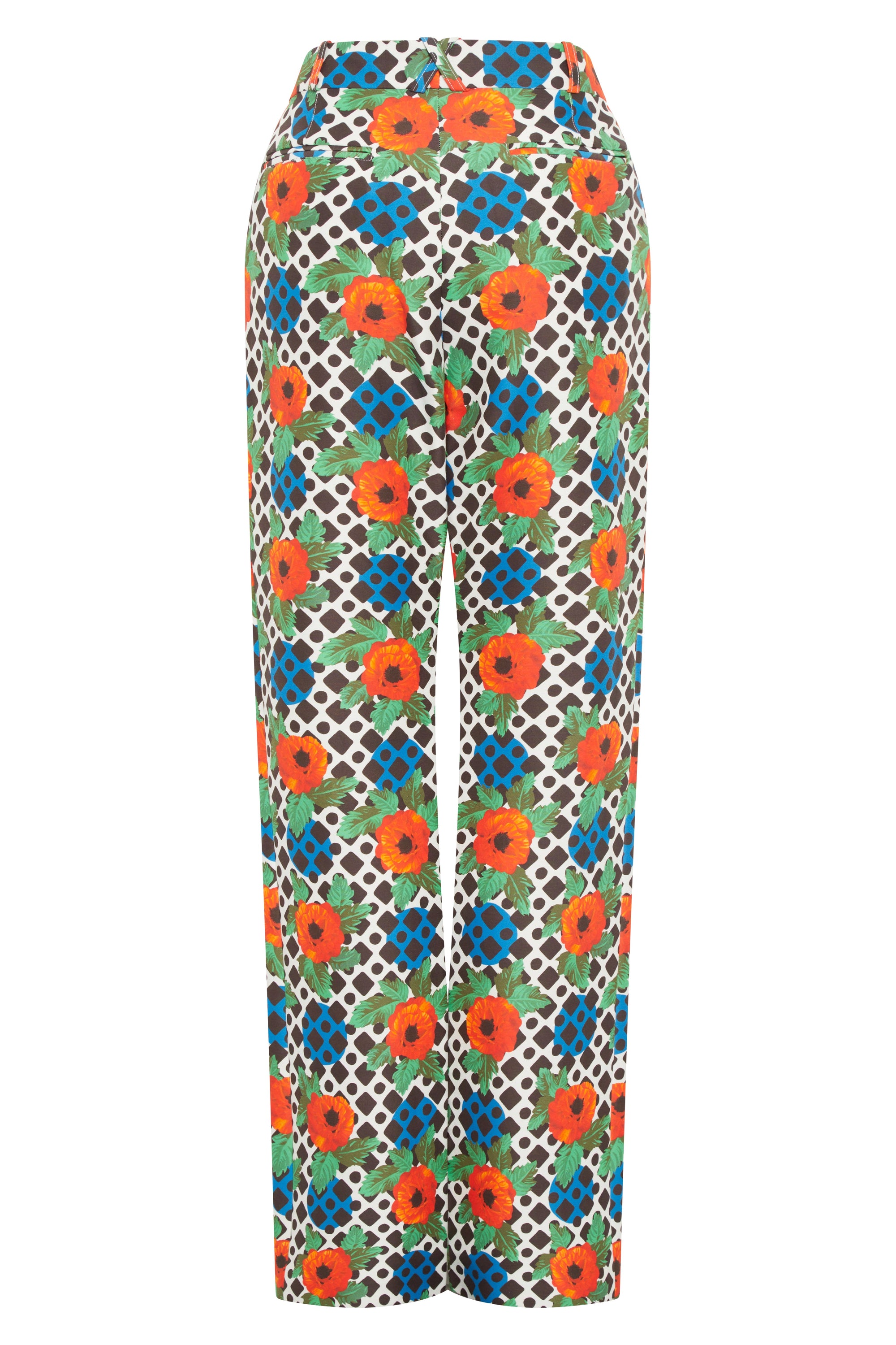 Pantalon évasé unisexe à fleurs - Orange Flower