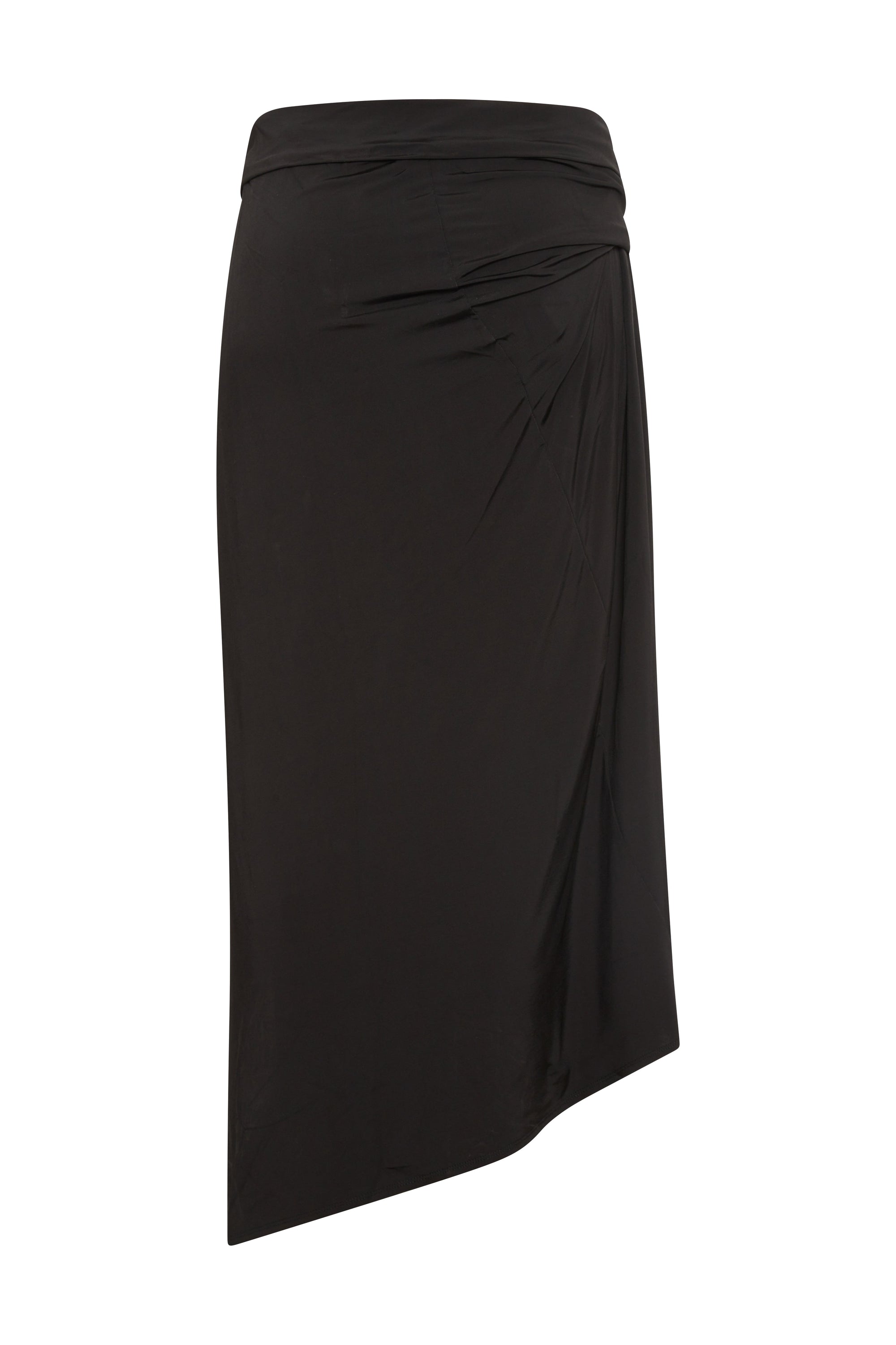 Jupe longue asymétrique à anneaux - Black