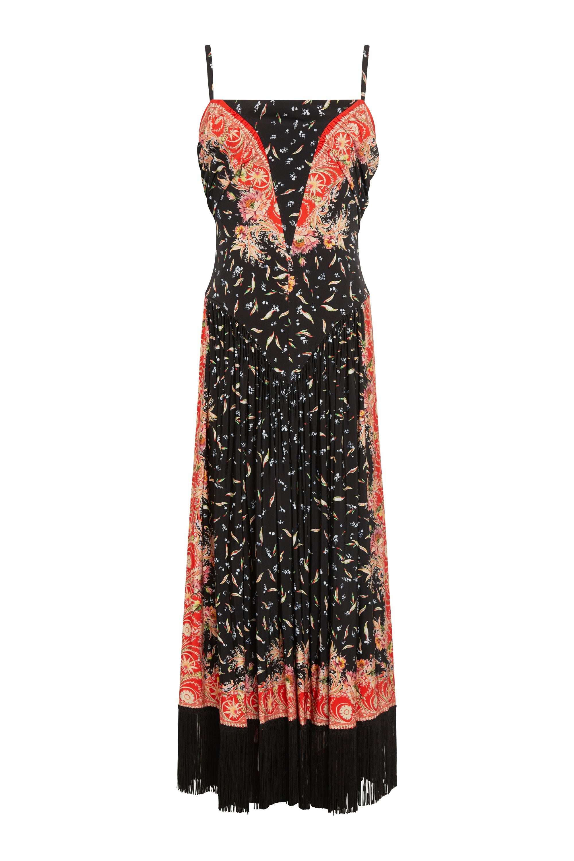 Robe à franges et fines bretelles - Orange XVIIITH Frieze
