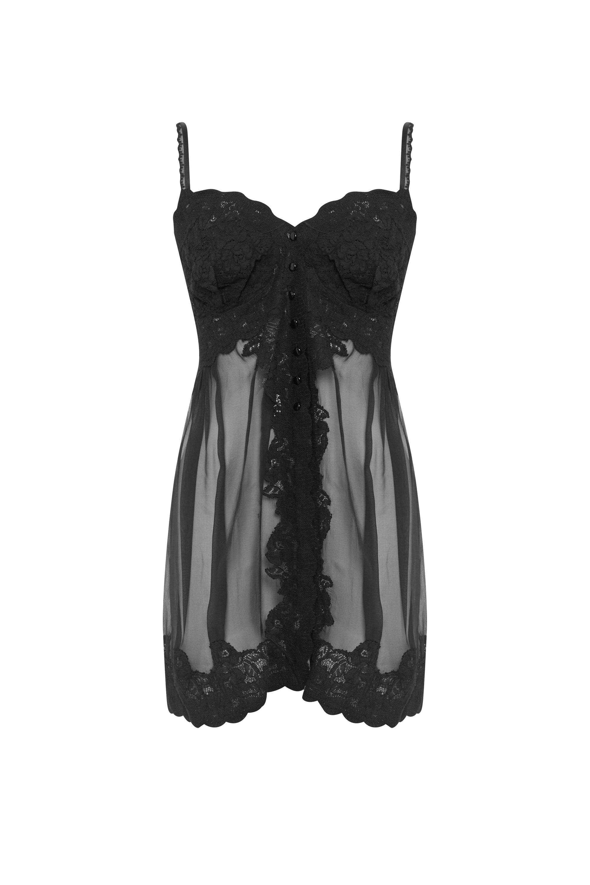 Top chaine et trame en soie - Black