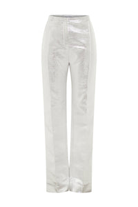 Pantalon pailleté à taille haute - Silver