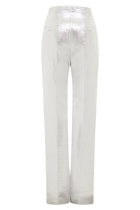 Pantalon pailleté à taille haute - Silver