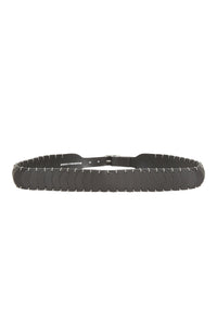 Ceinture multi disques en cuir - Black