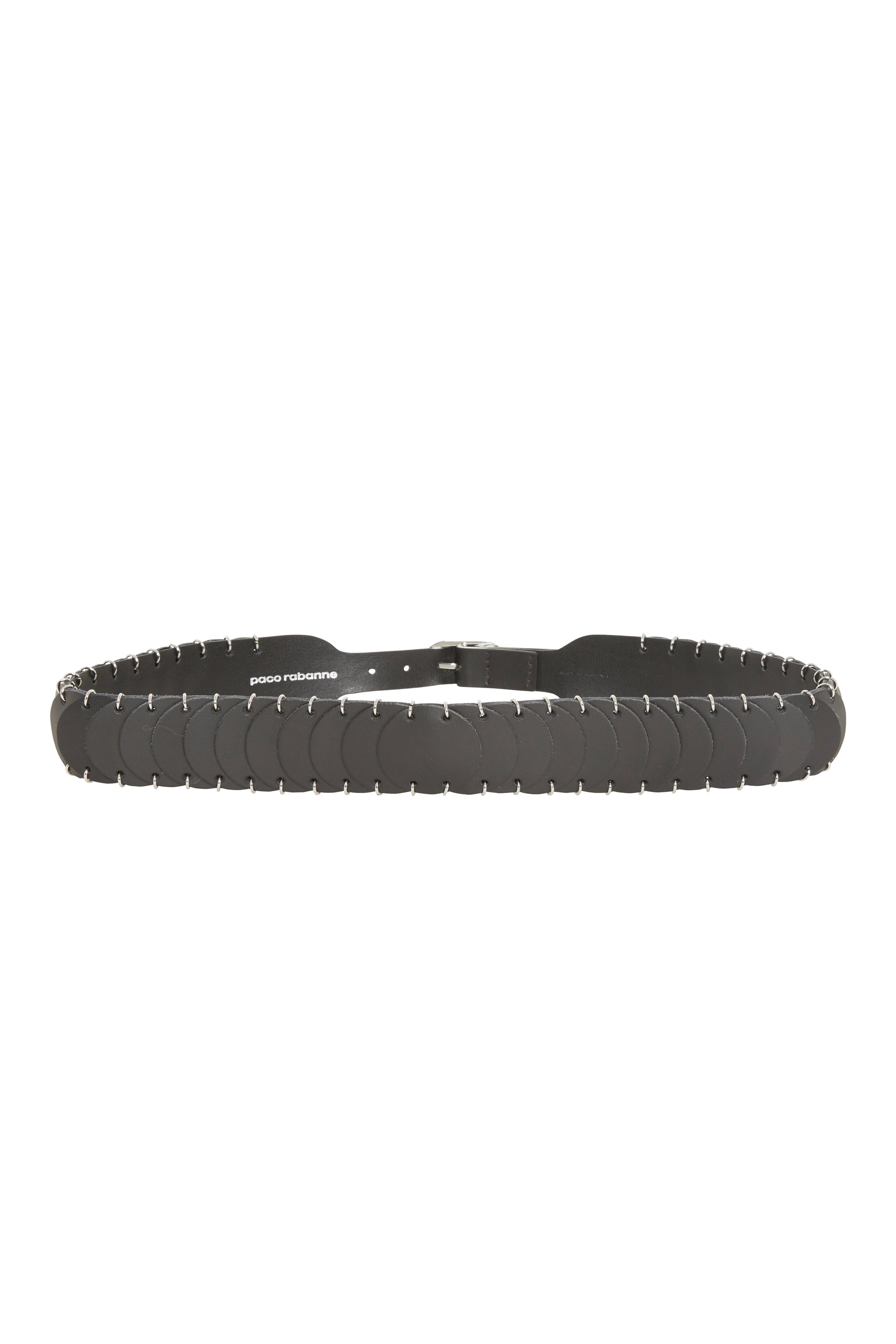 Ceinture multi disques en cuir - Black