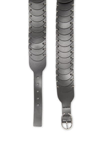 Ceinture multi disques en cuir - Black