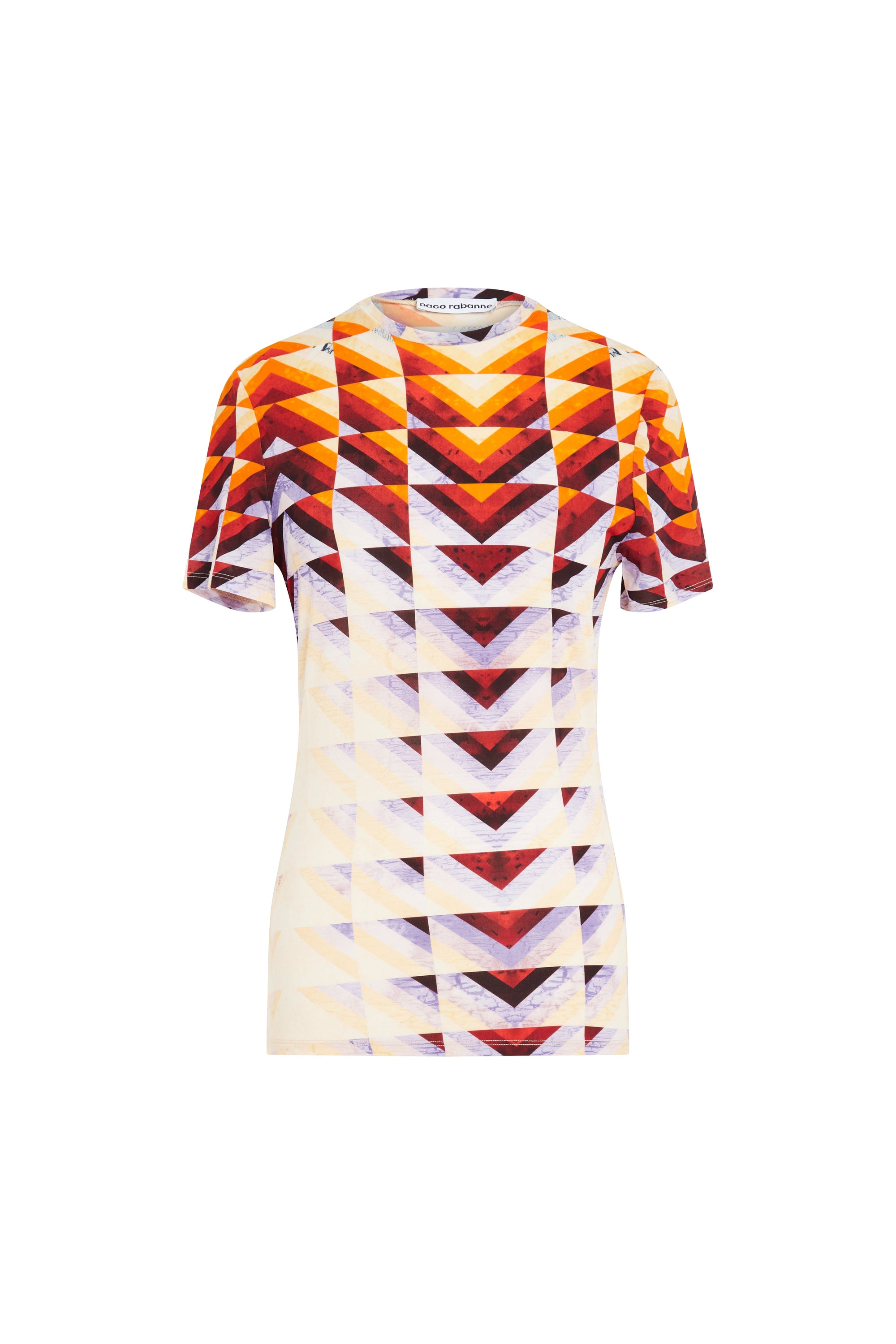 T-shirt à motif géométrique - Patchwork