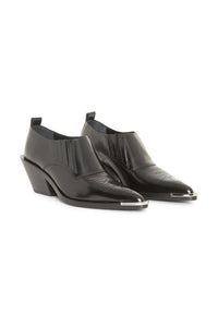 Chaussures santiags basses en cuir - Black