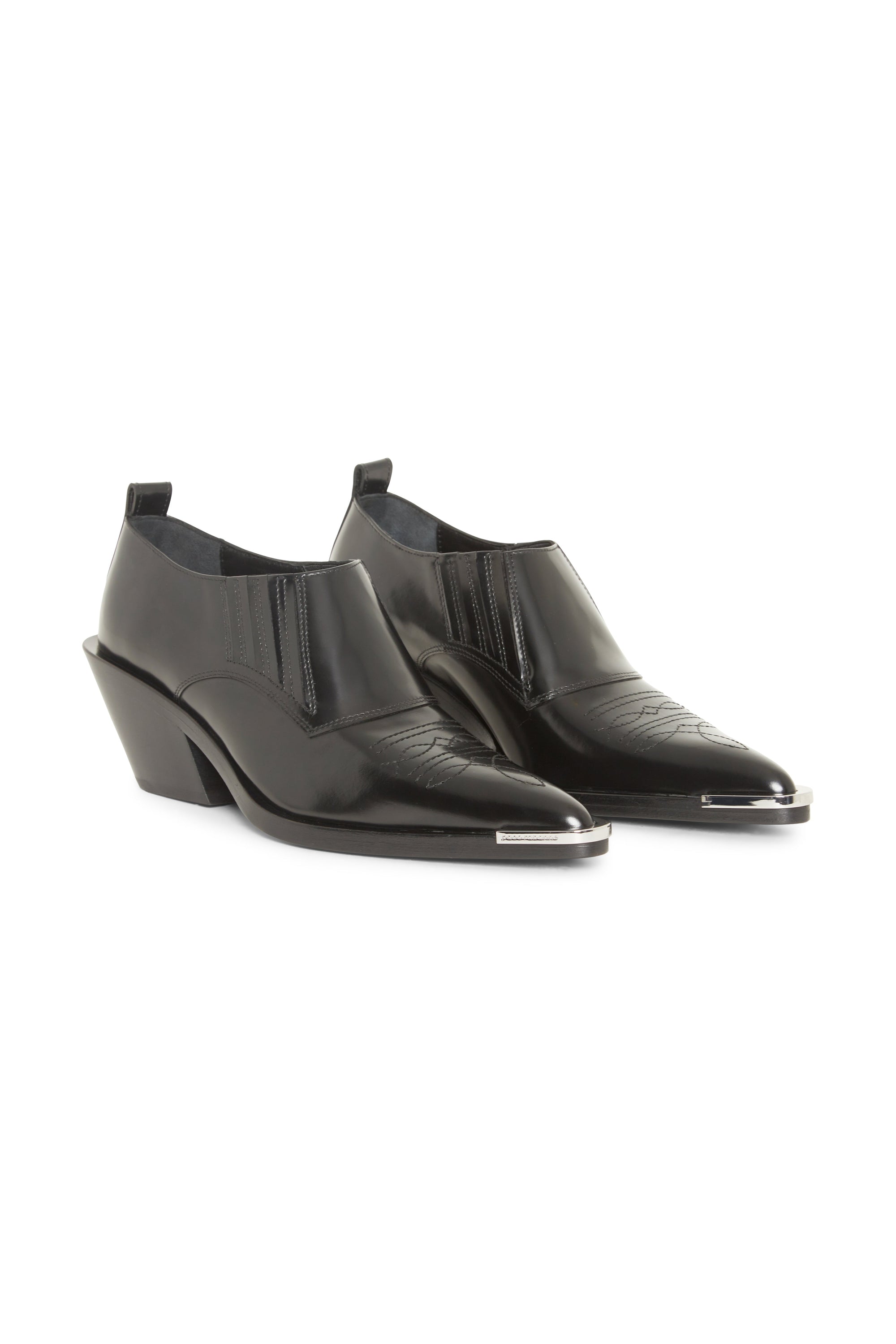 Chaussures santiags basses en cuir - Black