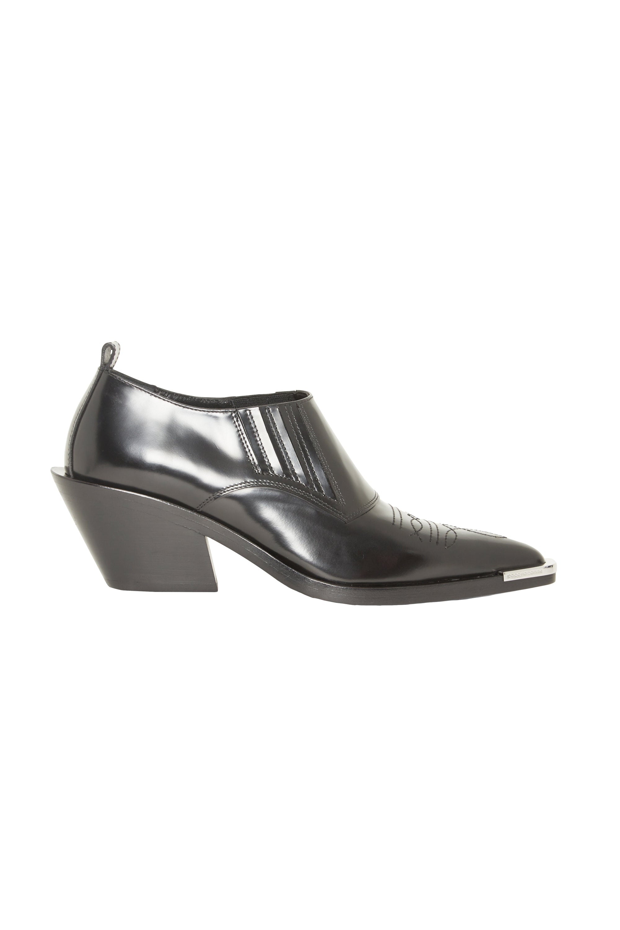Chaussures santiags basses en cuir - Black