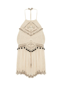 Top à franges en crochet - Macrame