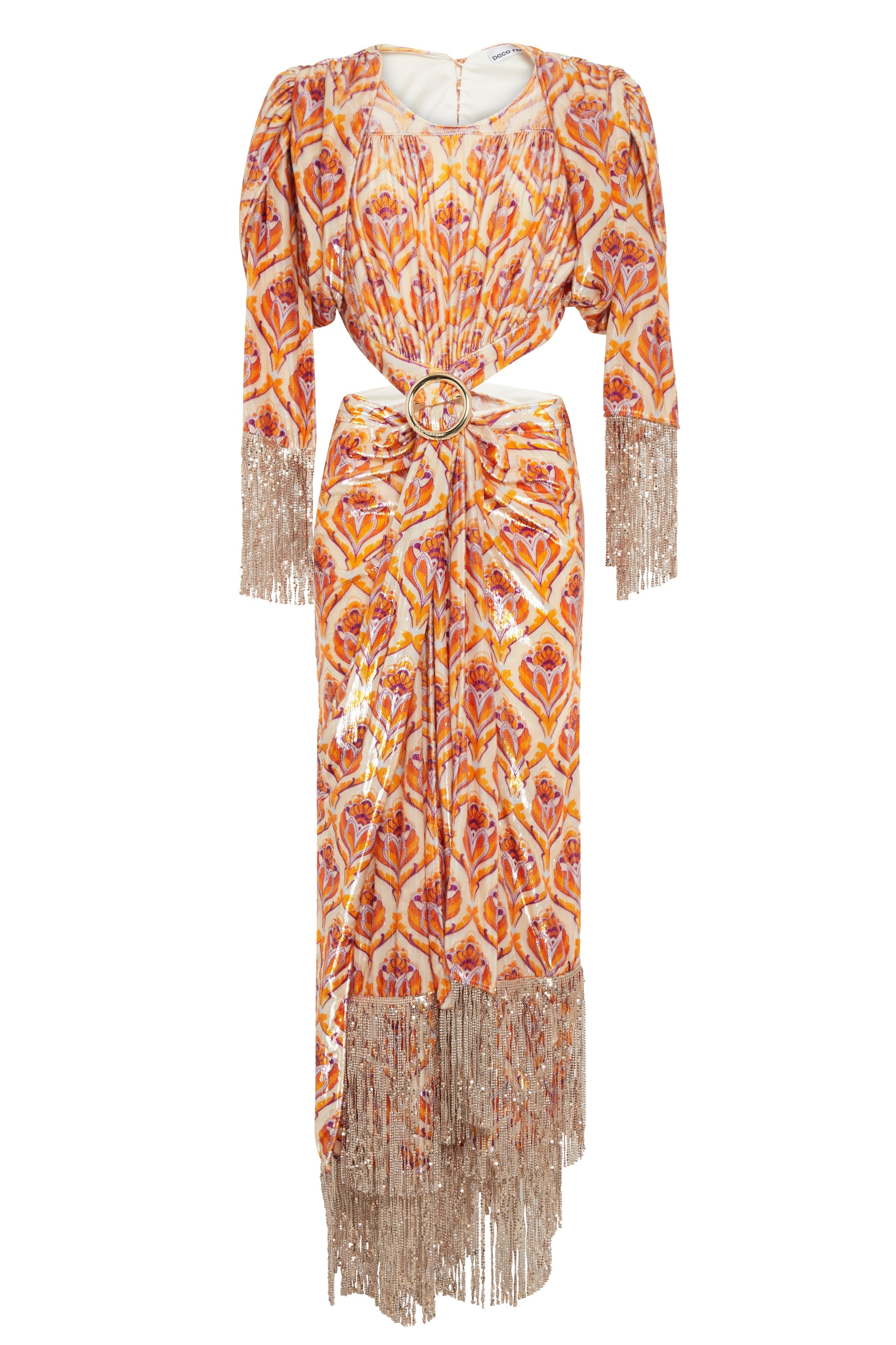 Robe longue à franges pailletées - 70 S Tapestry