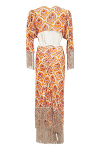 Robe longue à franges pailletées - 70 S Tapestry