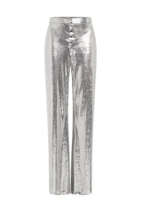 Pantalon brillant à boutons - Silver
