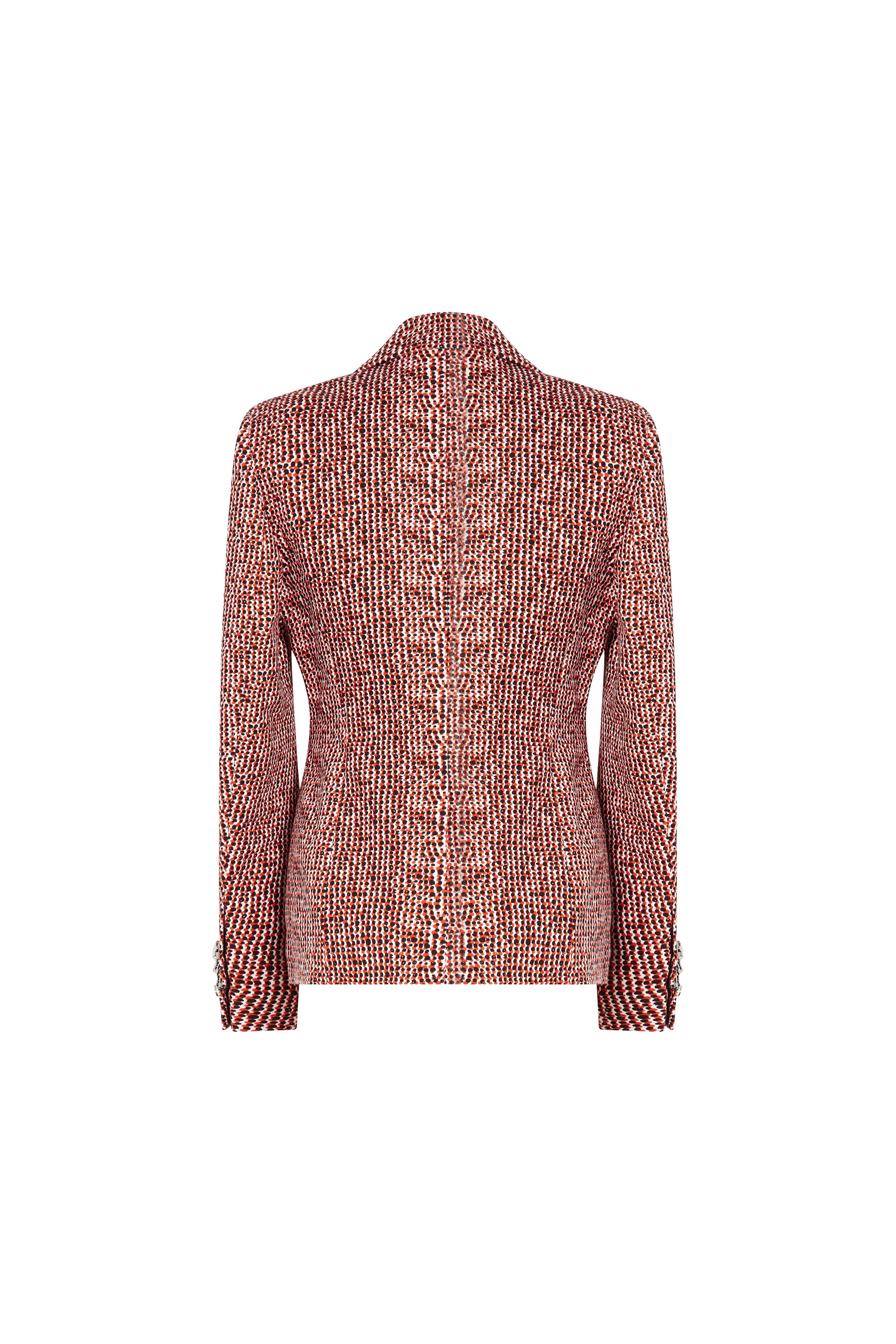 Veste blazer texturé - Red And Black Dots