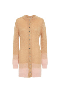Cardigan long bicolore - Camel & Rose