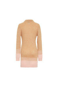 Cardigan long bicolore - Camel & Rose