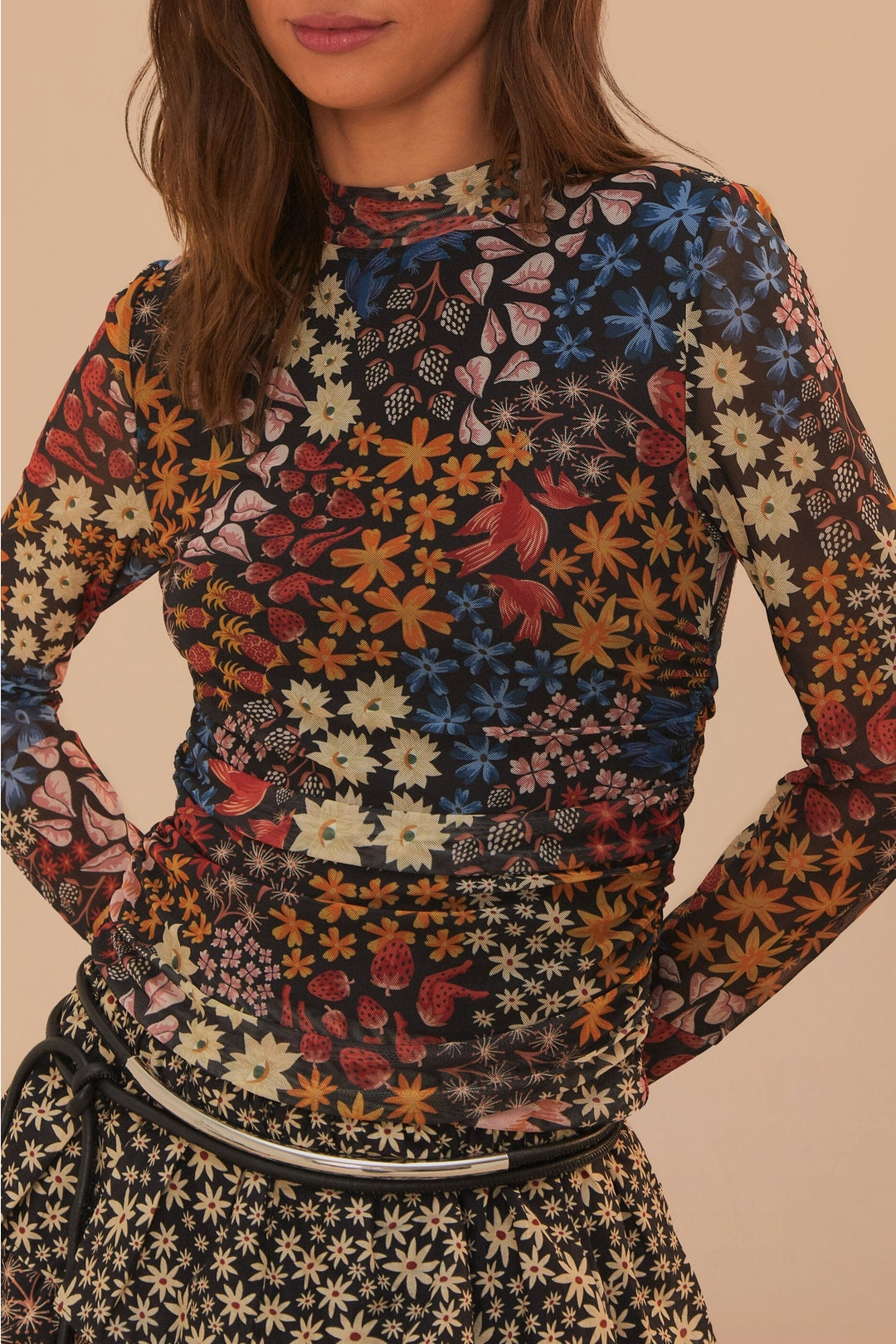 Blouse Juju's Garden en tulle - Noir