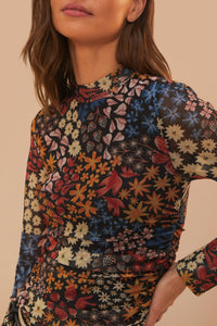 Blouse Juju's Garden en tulle - Noir