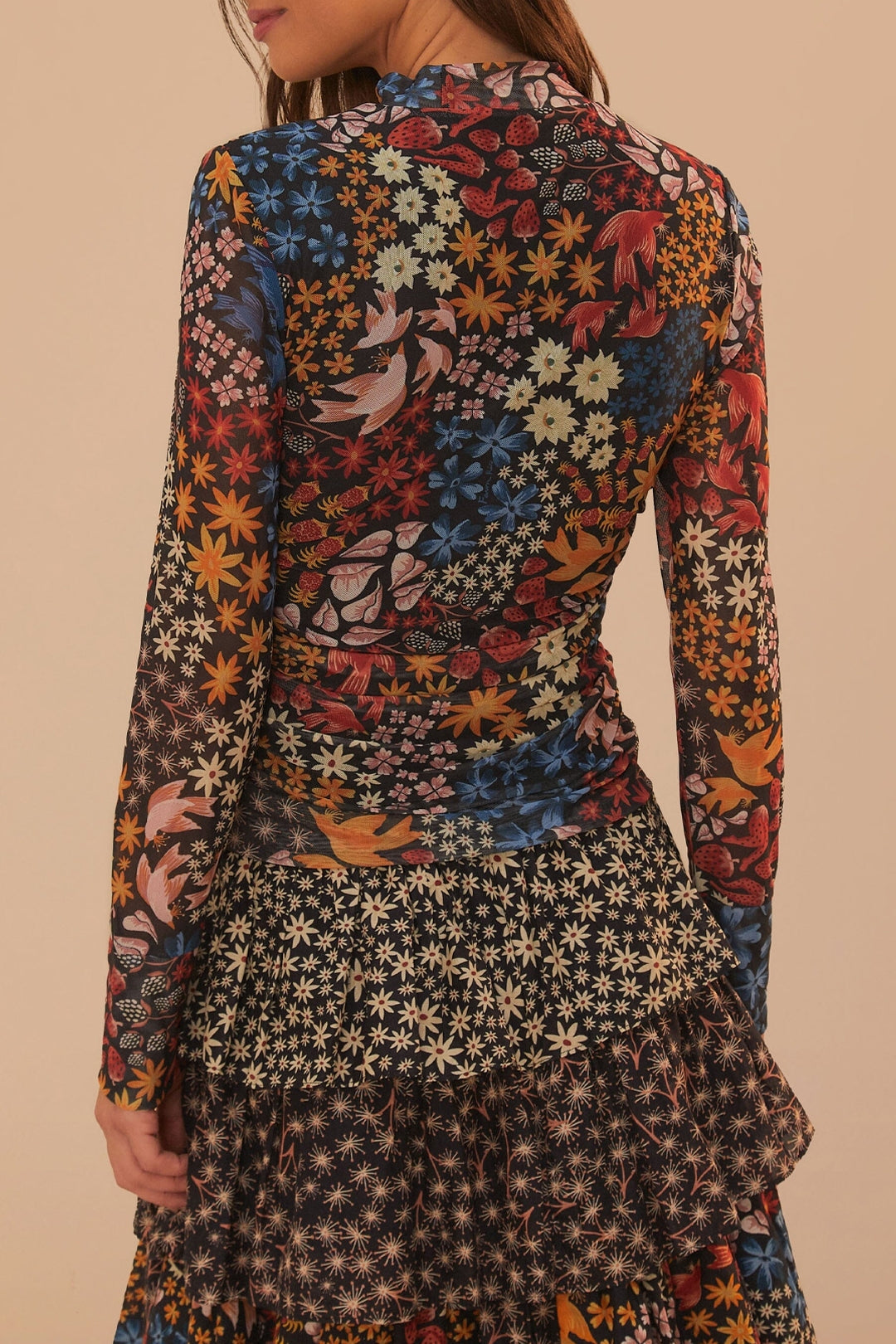 Blouse Juju's Garden en tulle - Noir
