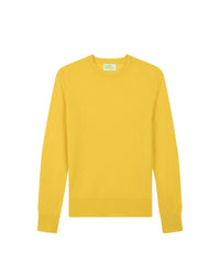 Pull Light à col rond basique en cachemire - Yellow