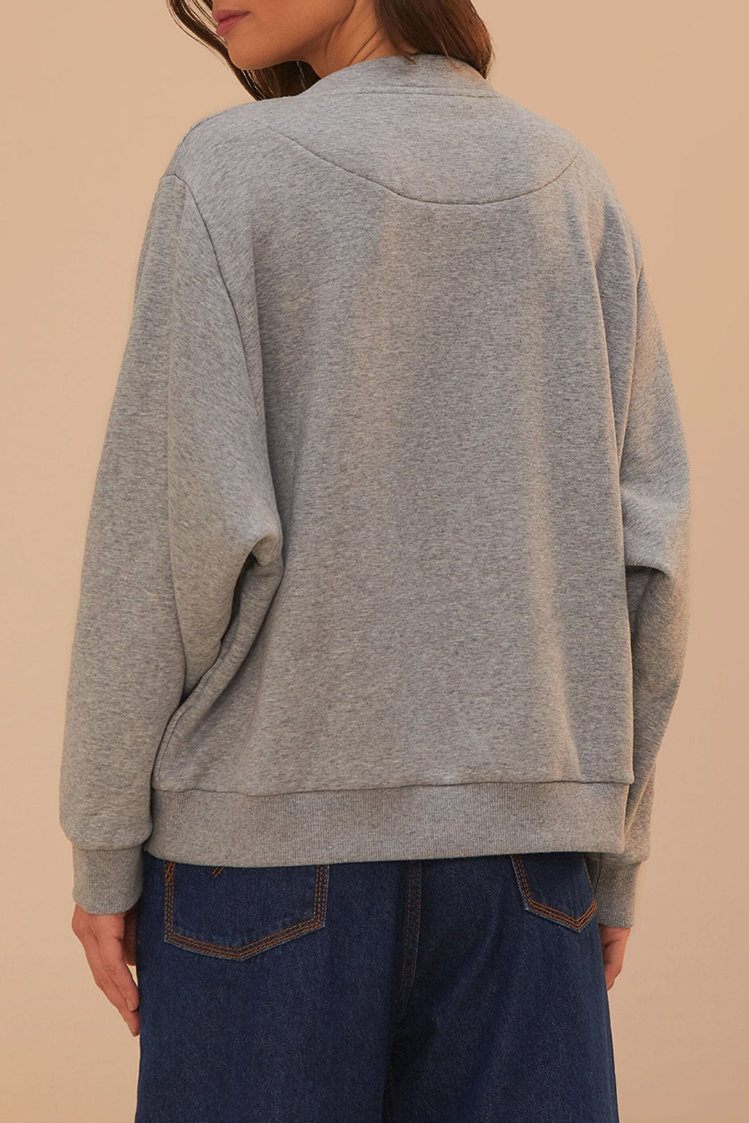 Sweatshirt Farmrio à motif oiseaux - Gris