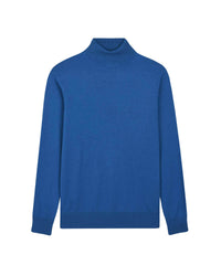 Pull à col roulé fin en cachemire - English Blue
