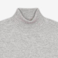 Pull à col roulé fin en cachemire - Light Heather Gray