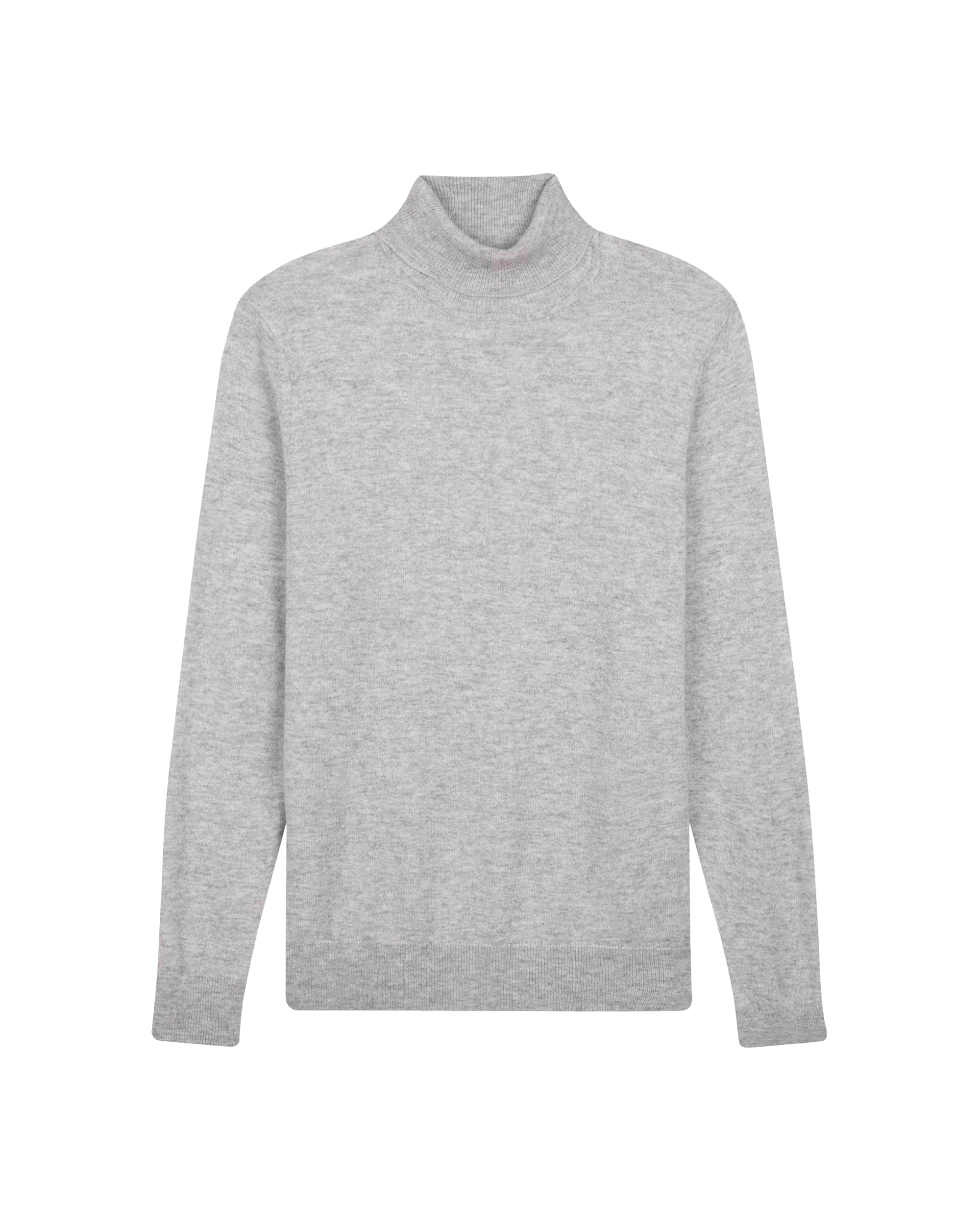 Pull à col roulé fin en cachemire - Light Heather Gray