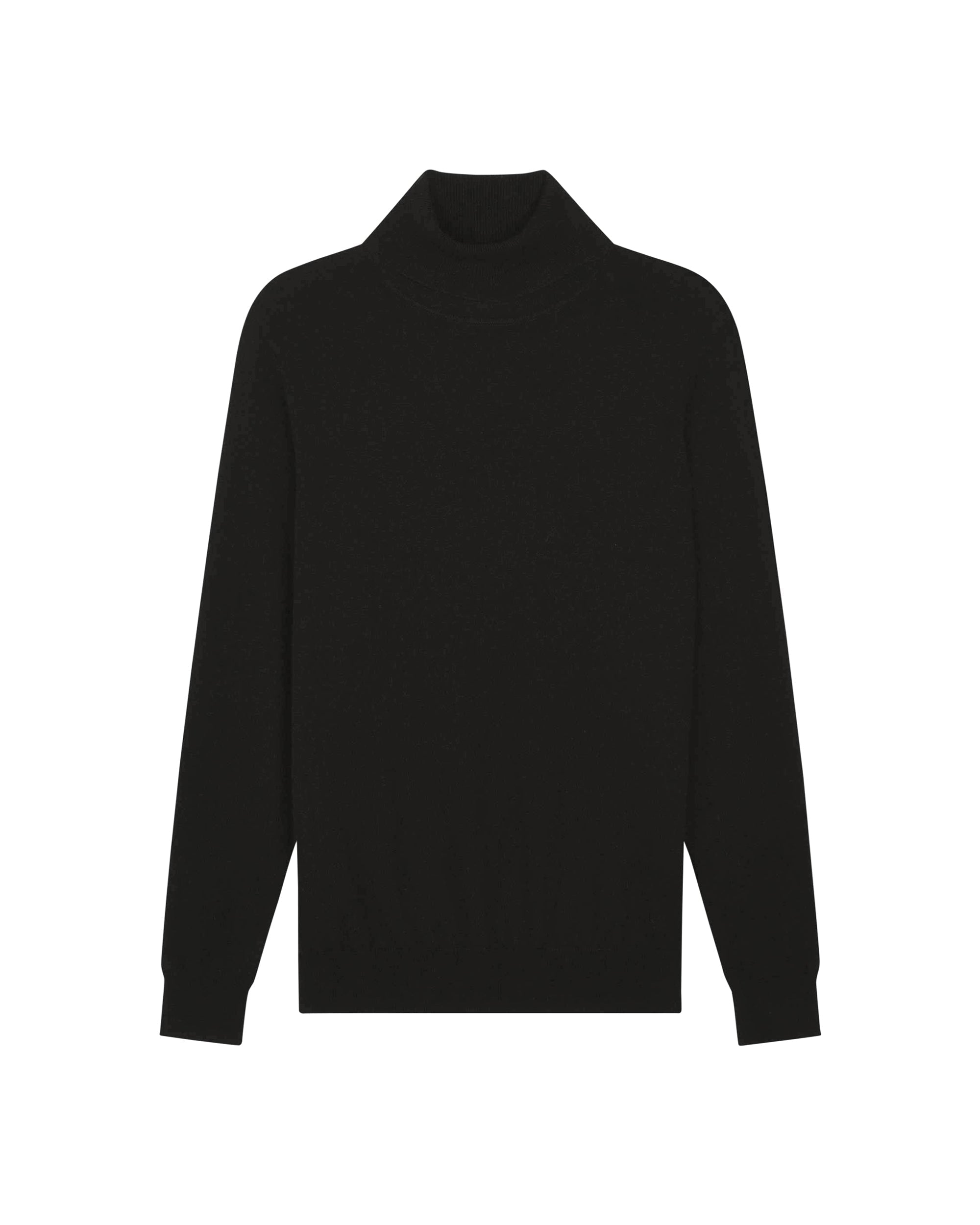 Pull à col roulé fin en cachemire - Black
