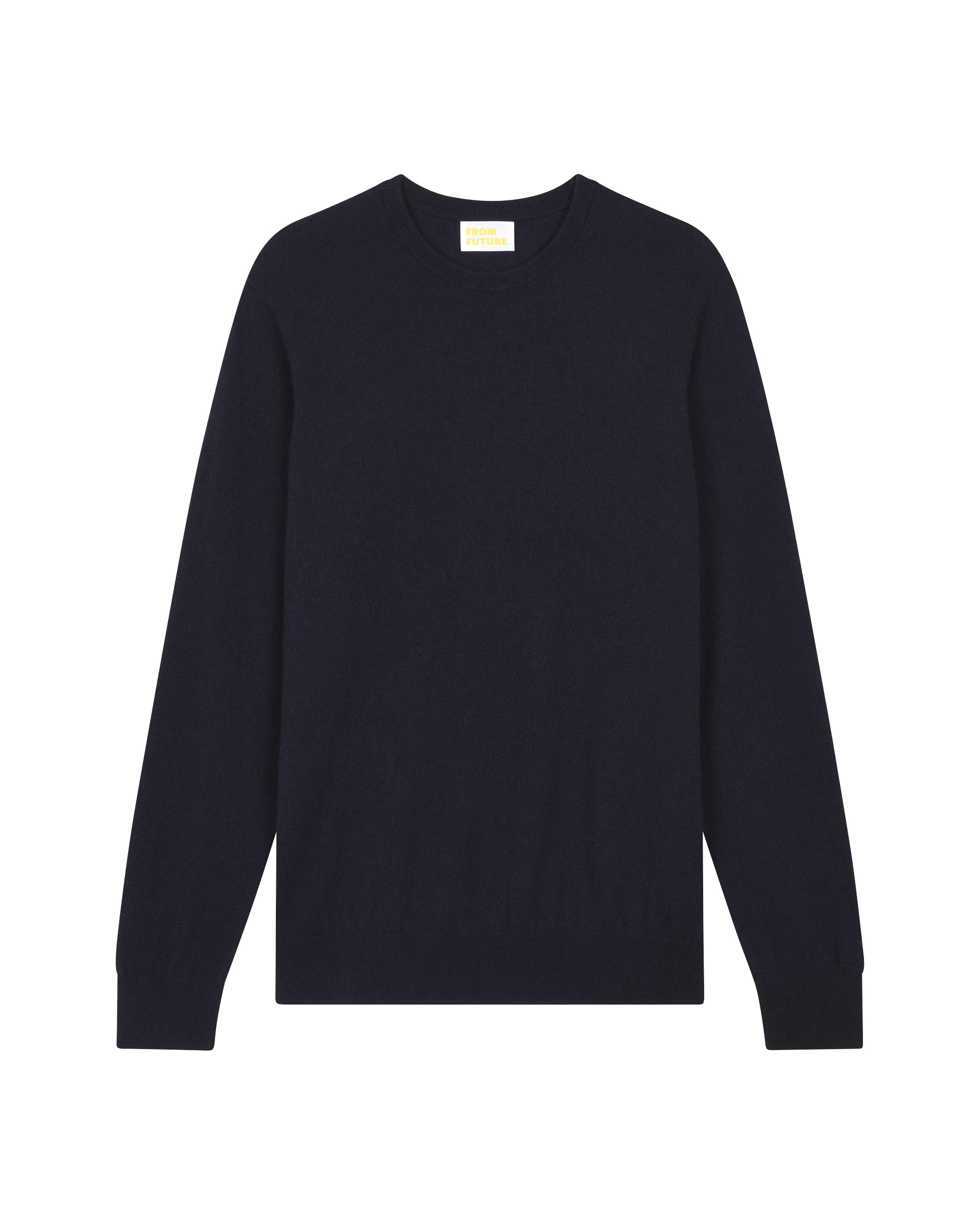 Pull fin à col rond en cachemire - Navy